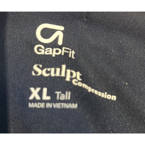 Gap Fit Sculpt Womens Size XL Tall Black White Compression Leggings Striped NWOT - Picture 6 of 6